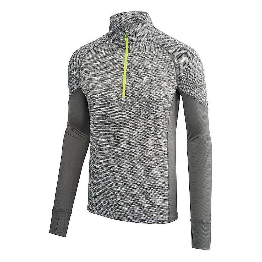 Maglie Running Mizuno Alpha Long Sleeve Half Cerniera Uomo - Grigie - 15768-YTVR